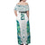 Custom New Zealand Aotearoa Off Shoulder Maxi Dress Green Maori Paua Shell Indigenous - Polynesian Pride