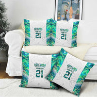 Custom New Zealand Aotearoa Pillow Cover Green Maori Paua Shell Indigenous LT9 - Polynesian Pride