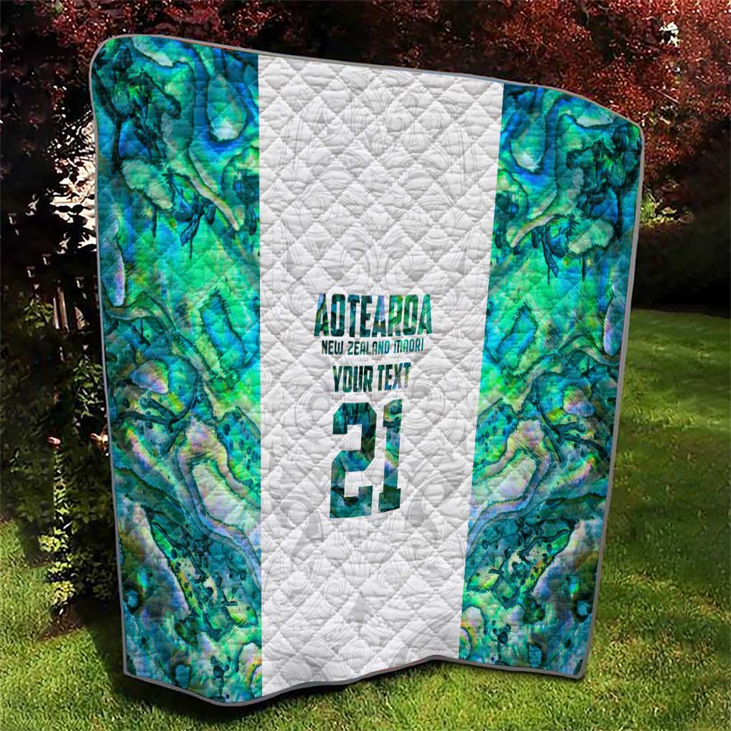 Custom New Zealand Aotearoa Quilt Green Maori Paua Shell Indigenous LT9 - Polynesian Pride