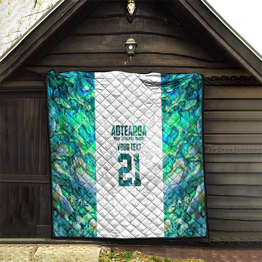 Custom New Zealand Aotearoa Quilt Green Maori Paua Shell Indigenous LT9 - Polynesian Pride