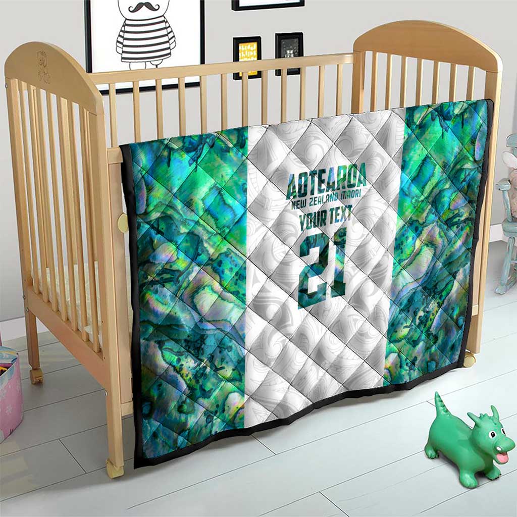 Custom New Zealand Aotearoa Quilt Green Maori Paua Shell Indigenous LT9 - Polynesian Pride