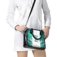 Custom New Zealand Aotearoa Shoulder Handbag Green Maori Paua Shell Indigenous LT9 - Polynesian Pride