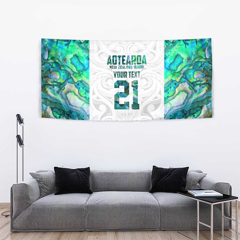 Custom New Zealand Aotearoa Tapestry Green Maori Paua Shell Indigenous - Polynesian Pride