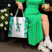 Custom New Zealand Aotearoa Tote Bag Green Maori Paua Shell Indigenous - Polynesian Pride