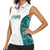 Custom New Zealand Aotearoa Women Sleeveless Polo Shirt Green Maori Paua Shell Indigenous - Polynesian Pride