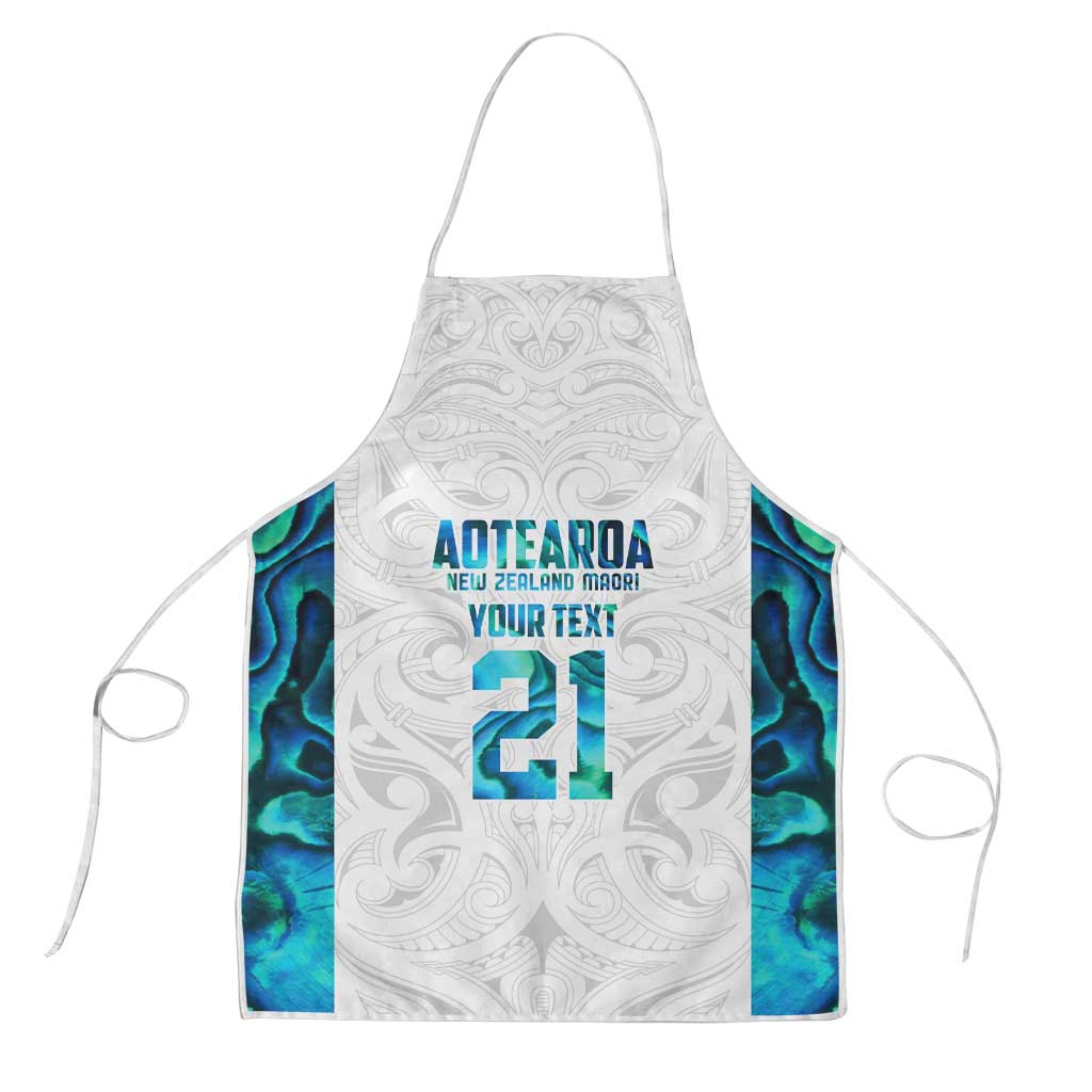 Custom New Zealand Aotearoa Apron Maori Paua Shell Indigenous - Polynesian Pride