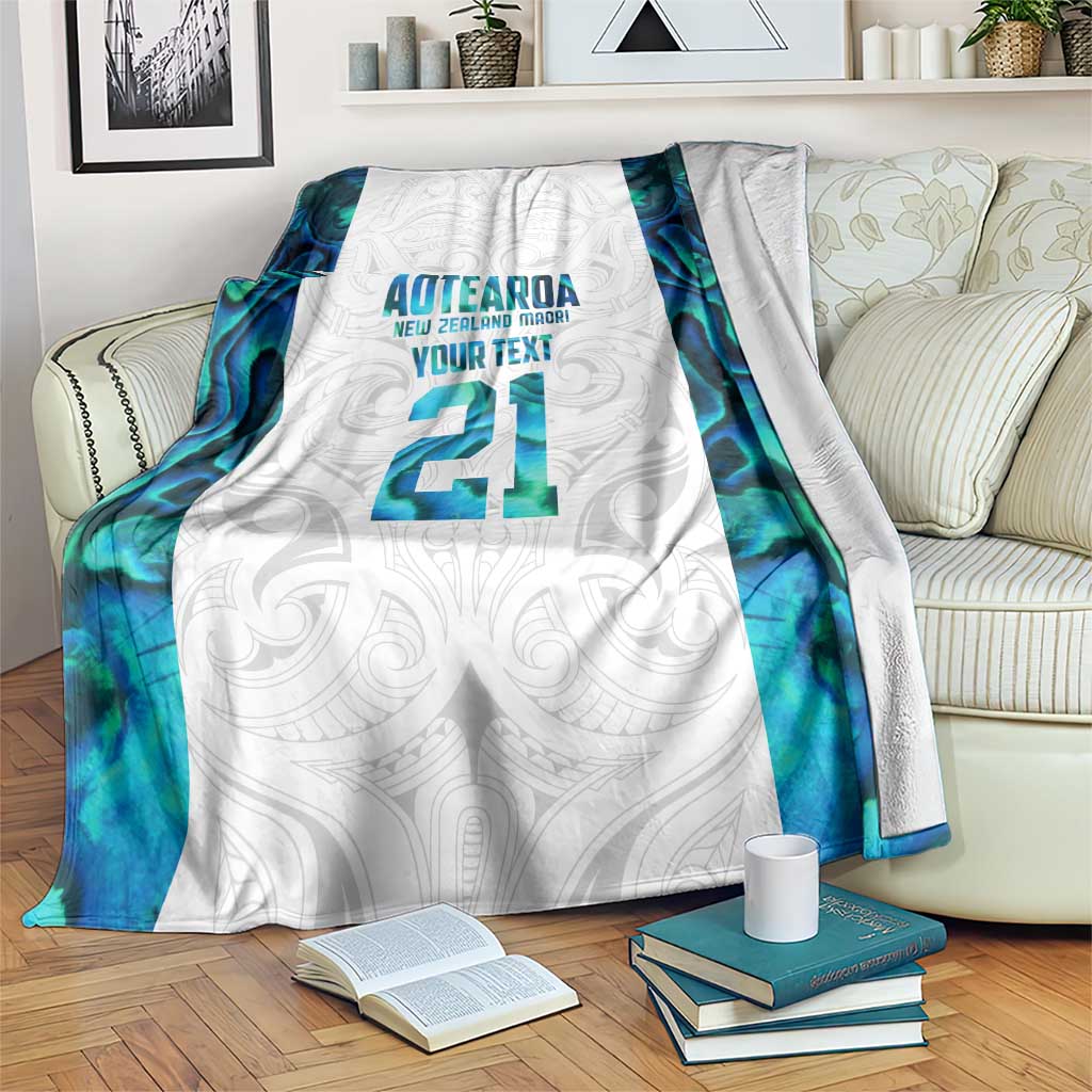 Custom New Zealand Aotearoa Blanket Maori Paua Shell Indigenous LT9 Blue - Polynesian Pride