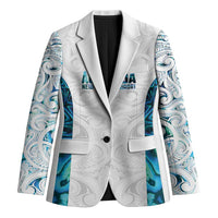 Custom New Zealand Aotearoa Blazer Maori Paua Shell Indigenous LT9 Unisex Blue - Polynesian Pride