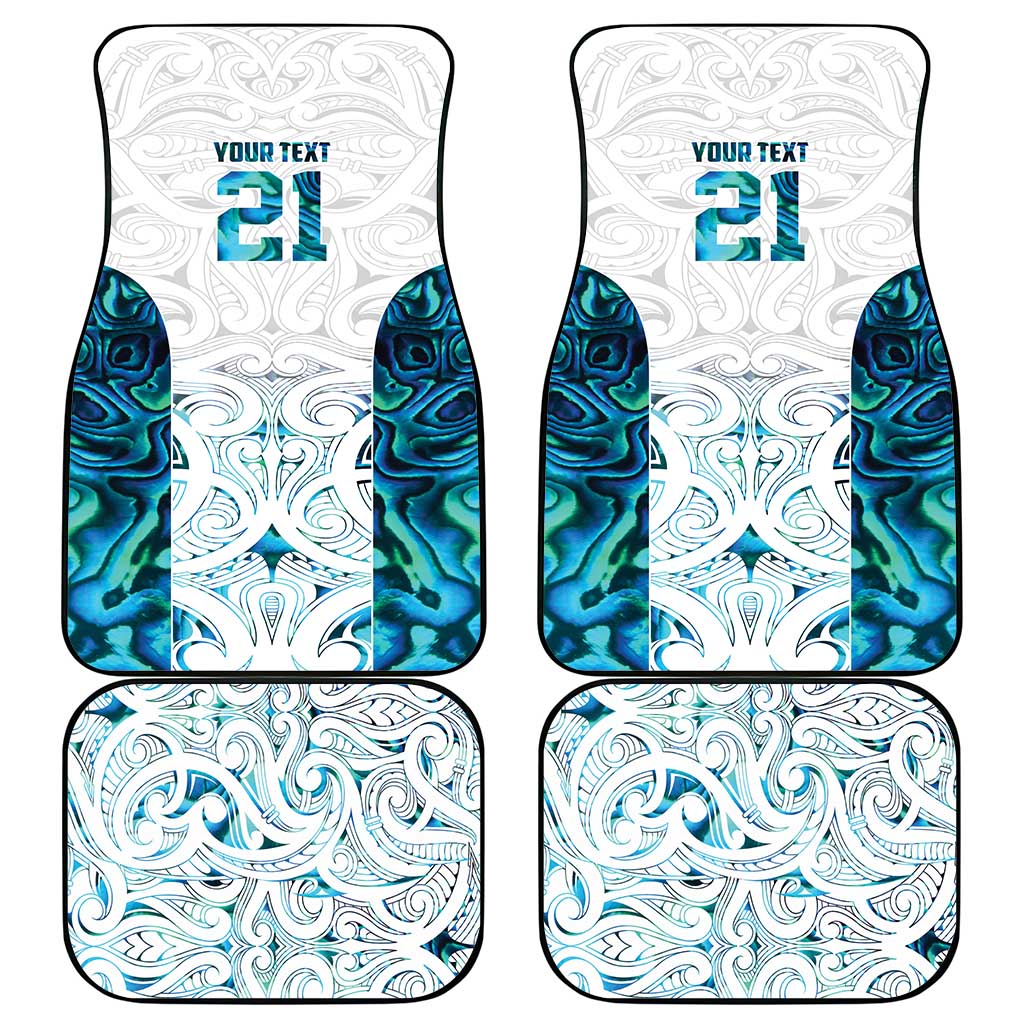 Custom New Zealand Aotearoa Car Mats Maori Paua Shell Indigenous - Polynesian Pride