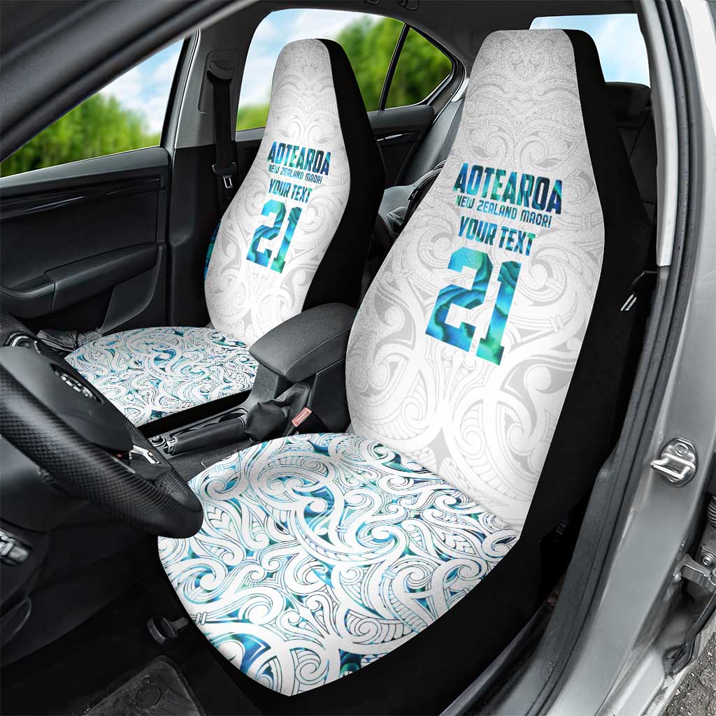 Custom New Zealand Aotearoa Car Seat Cover Maori Paua Shell Indigenous LT9 - Polynesian Pride