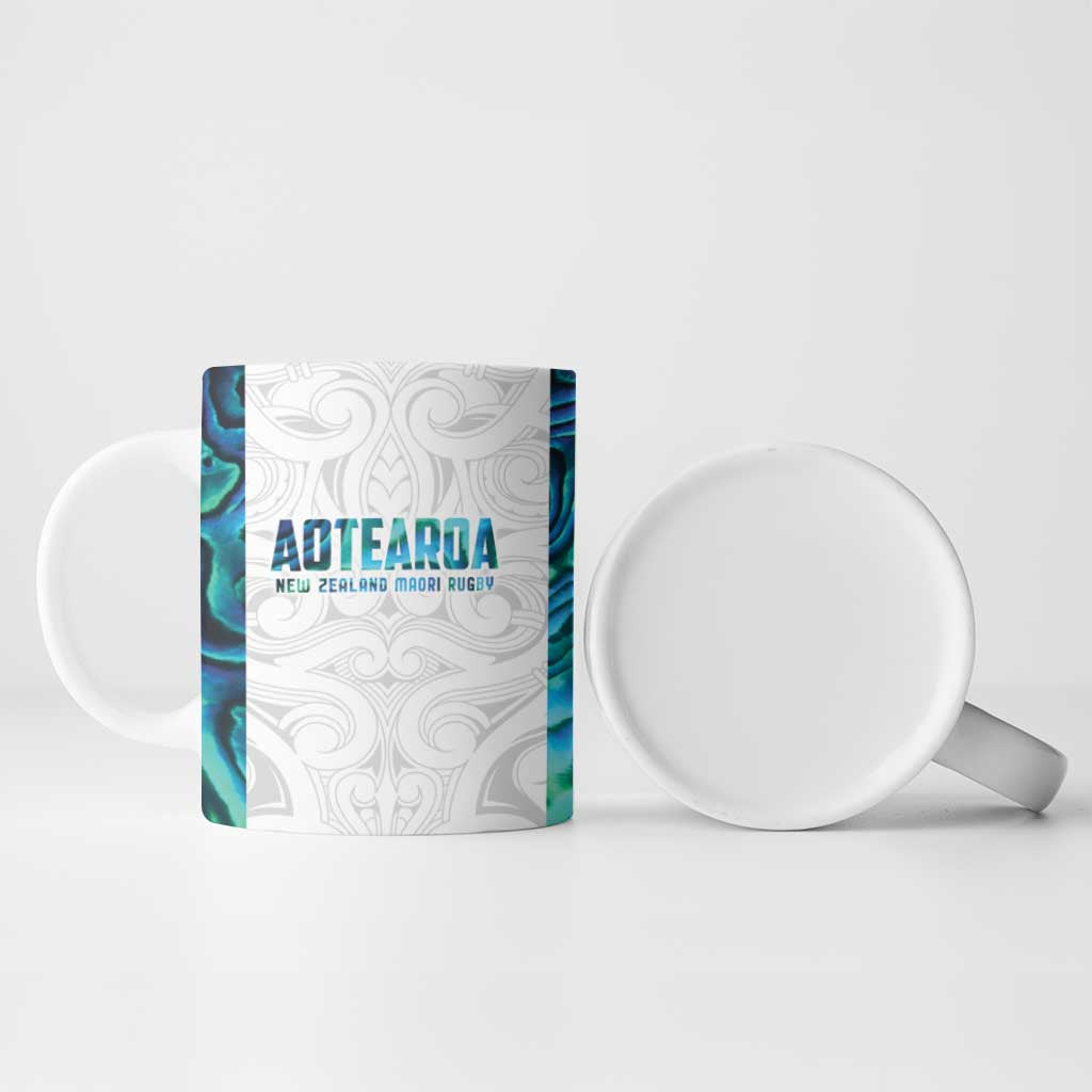 Custom New Zealand Aotearoa Ceramic Mug Maori Paua Shell Indigenous - Polynesian Pride