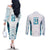 Custom New Zealand Aotearoa Couples Matching Off The Shoulder Long Sleeve Dress and Long Sleeve Button Shirt Maori Paua Shell Indigenous - Polynesian Pride