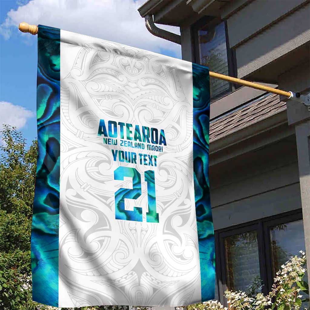 Custom New Zealand Aotearoa Garden Flag Maori Paua Shell Indigenous LT9 - Polynesian Pride