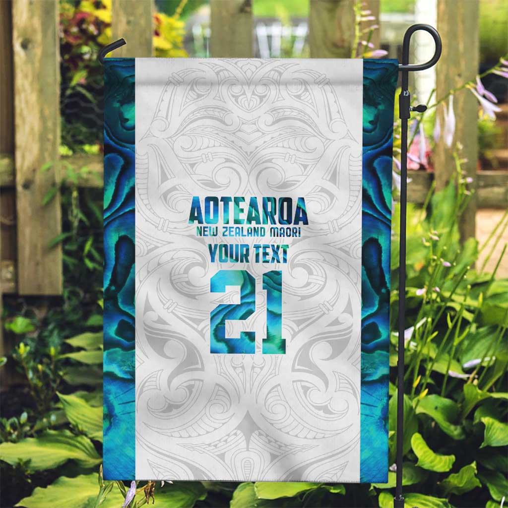 Custom New Zealand Aotearoa Garden Flag Maori Paua Shell Indigenous LT9 Garden Flag Blue - Polynesian Pride