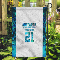 Custom New Zealand Aotearoa Garden Flag Maori Paua Shell Indigenous LT9 Garden Flag Blue - Polynesian Pride