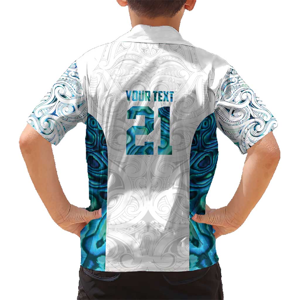 Custom New Zealand Aotearoa Kid Hawaiian Shirt Maori Paua Shell Indigenous LT9 - Polynesian Pride