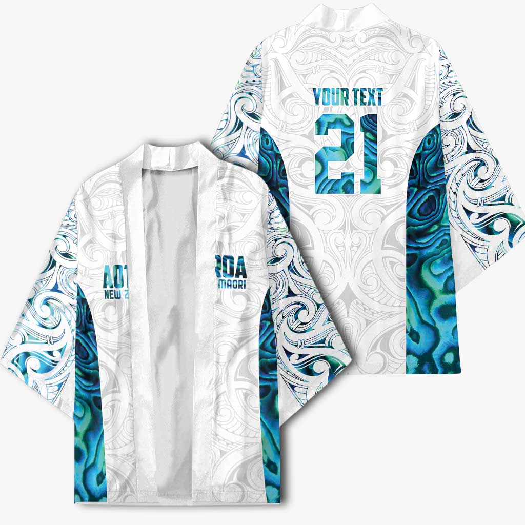Custom New Zealand Aotearoa Kimono Maori Paua Shell Indigenous - Polynesian Pride