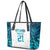 Custom New Zealand Aotearoa Leather Tote Bag Maori Paua Shell Indigenous - Polynesian Pride