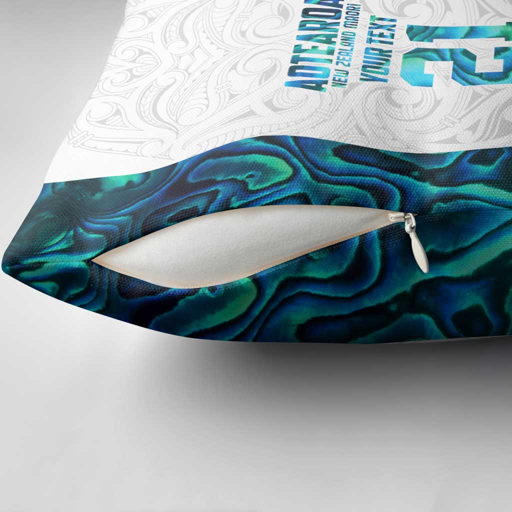 Custom New Zealand Aotearoa Pillow Cover Maori Paua Shell Indigenous LT9 - Polynesian Pride