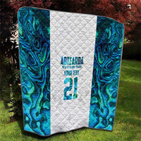 Custom New Zealand Aotearoa Quilt Maori Paua Shell Indigenous LT9 - Polynesian Pride
