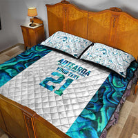 Custom New Zealand Aotearoa Quilt Bed Set Maori Paua Shell Indigenous - Polynesian Pride
