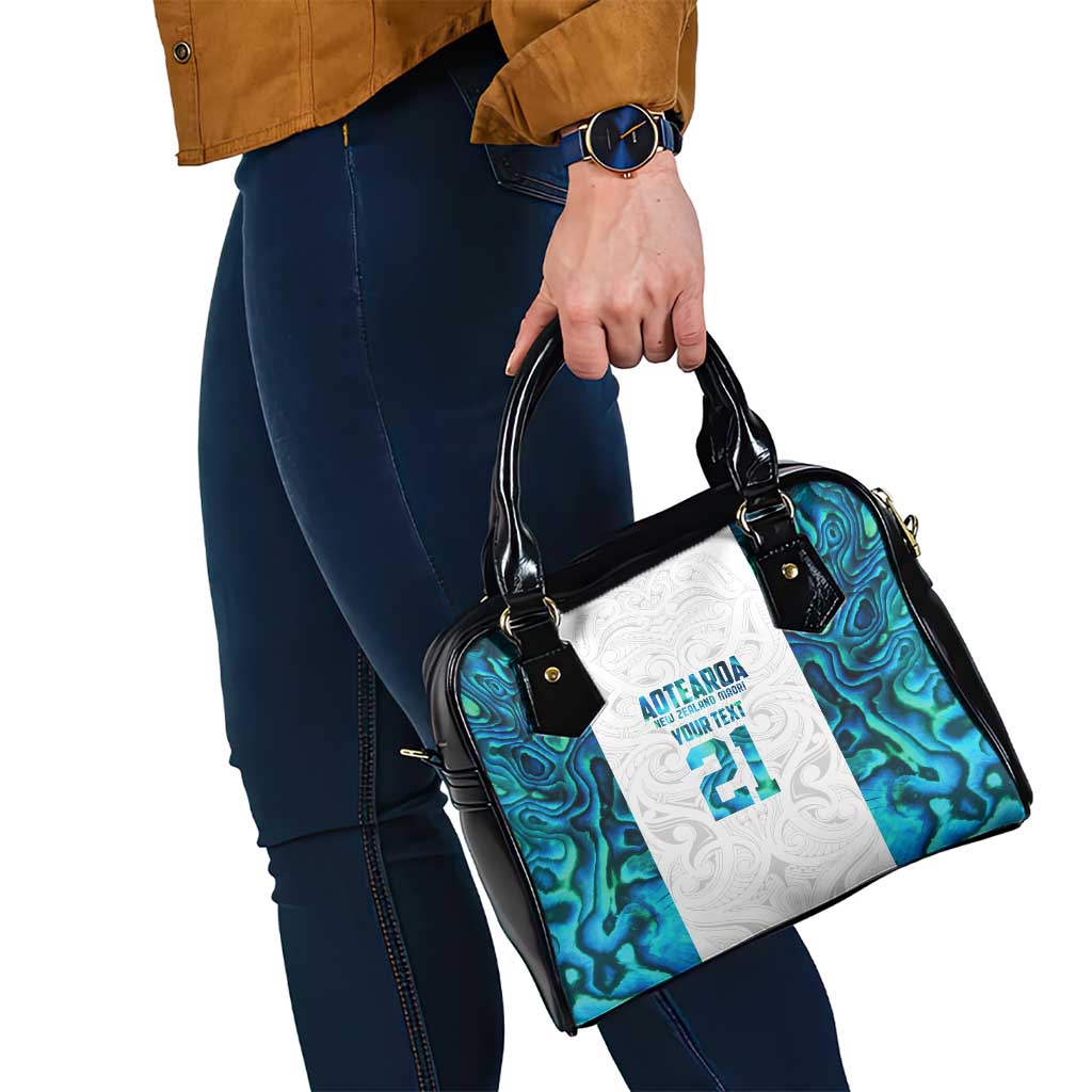 Custom New Zealand Aotearoa Shoulder Handbag Maori Paua Shell Indigenous LT9 - Polynesian Pride