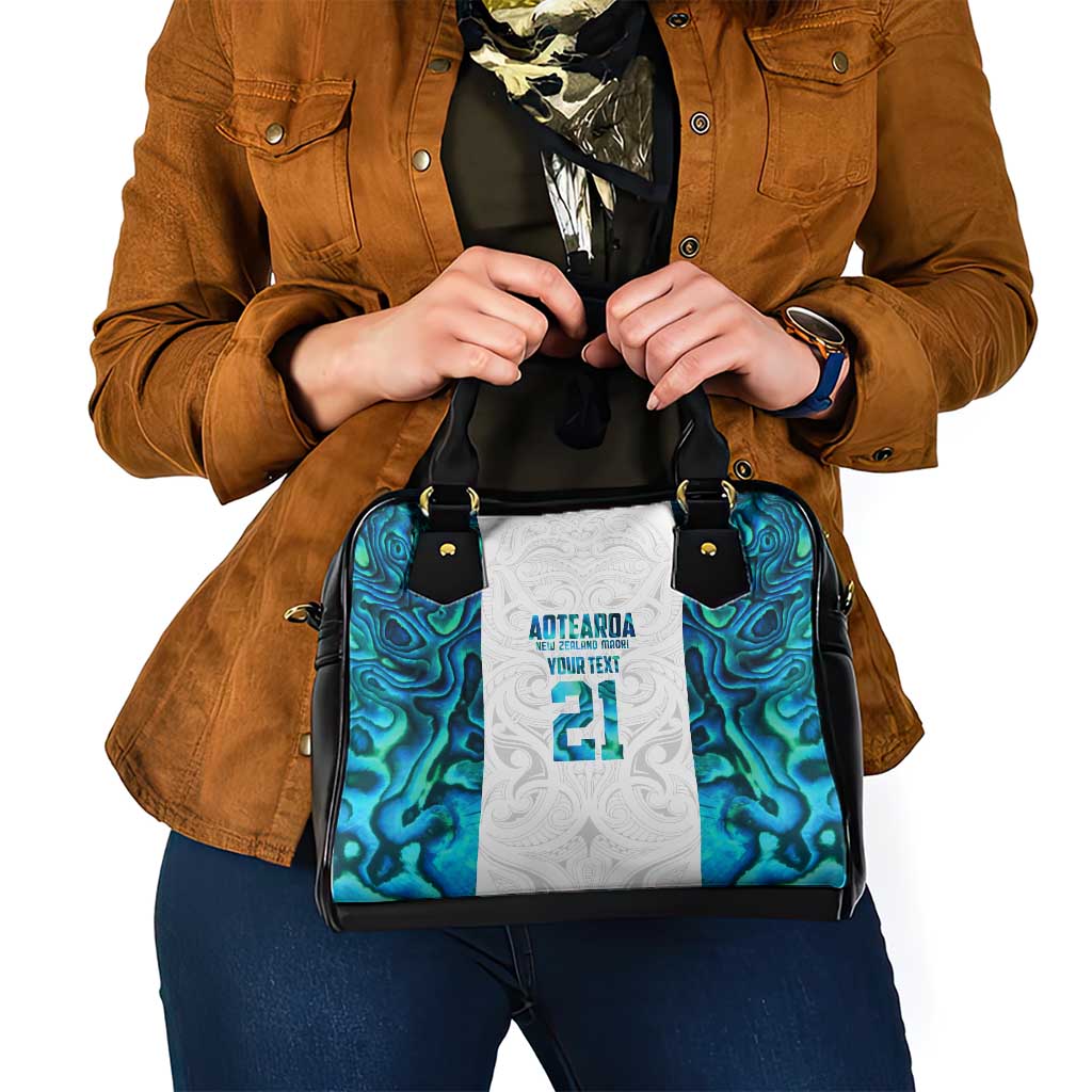 Custom New Zealand Aotearoa Shoulder Handbag Maori Paua Shell Indigenous LT9 - Polynesian Pride