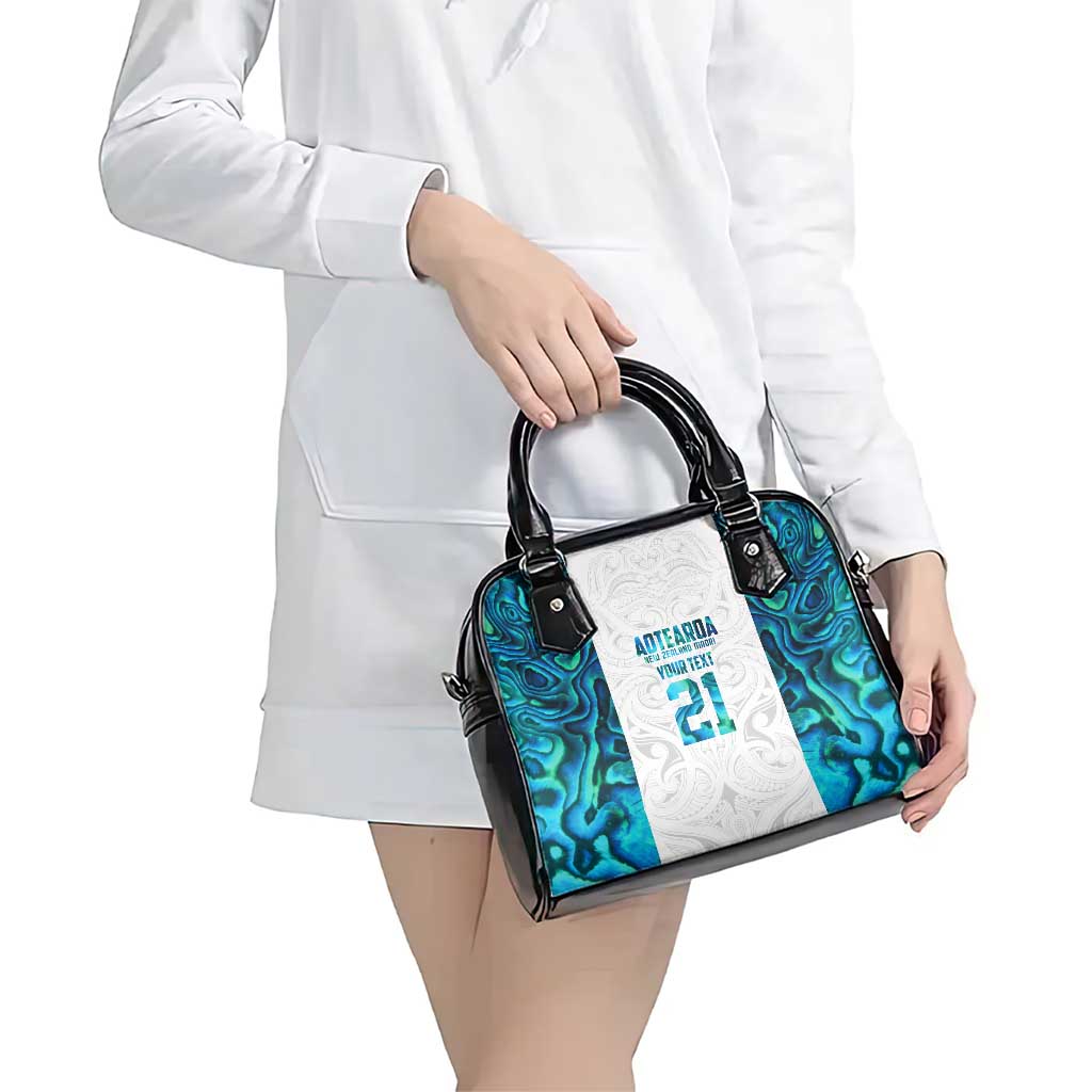 Custom New Zealand Aotearoa Shoulder Handbag Maori Paua Shell Indigenous LT9 - Polynesian Pride