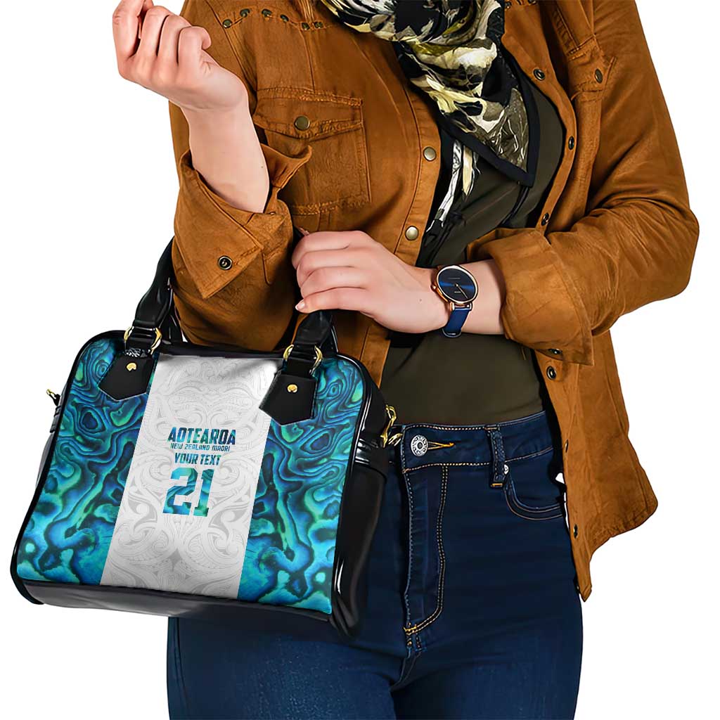 Custom New Zealand Aotearoa Shoulder Handbag Maori Paua Shell Indigenous LT9 - Polynesian Pride