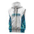 Custom New Zealand Aotearoa Sleeveless Zip Hoodie Maori Paua Shell Indigenous - Polynesian Pride