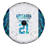Custom New Zealand Aotearoa Spare Tire Cover Maori Paua Shell Indigenous LT9 - Polynesian Pride
