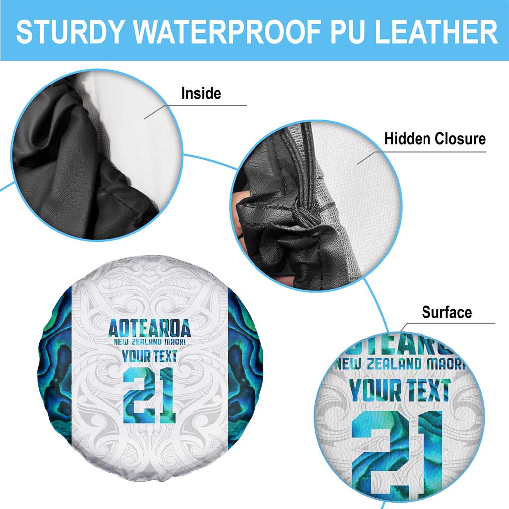Custom New Zealand Aotearoa Spare Tire Cover Maori Paua Shell Indigenous LT9 - Polynesian Pride