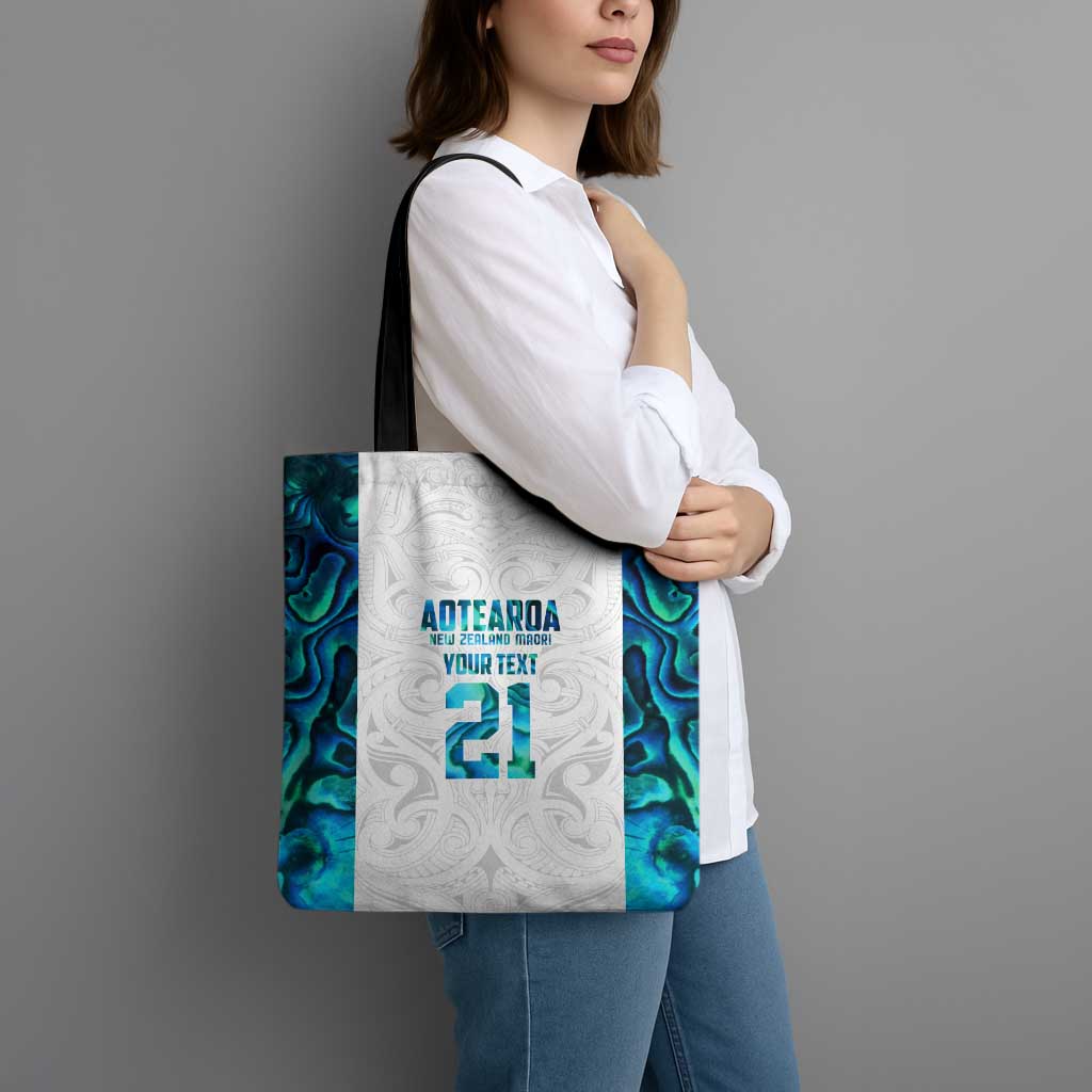 Custom New Zealand Aotearoa Tote Bag Maori Paua Shell Indigenous - Polynesian Pride