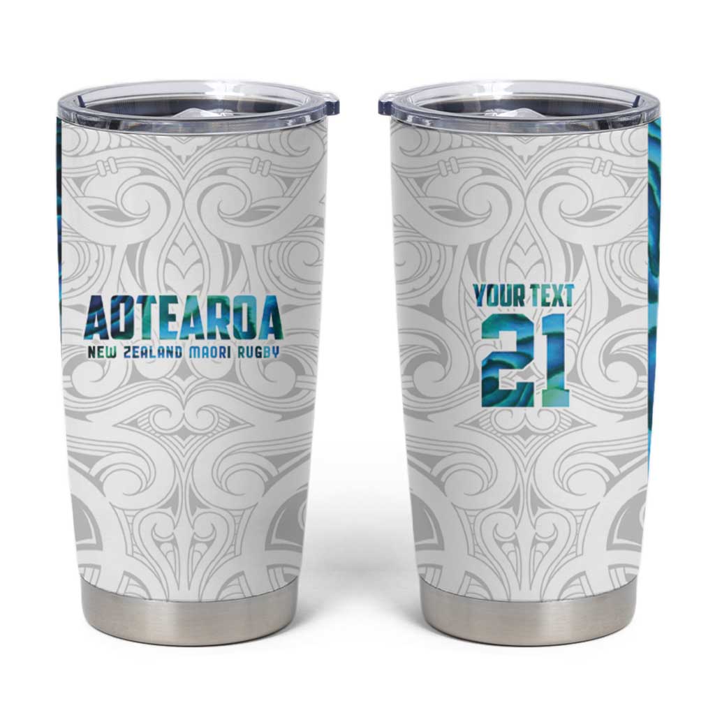 Custom New Zealand Aotearoa Tumbler Cup Maori Paua Shell Indigenous - Polynesian Pride