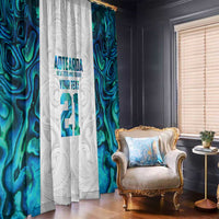 Custom New Zealand Aotearoa Window Curtain Maori Paua Shell Indigenous - Polynesian Pride