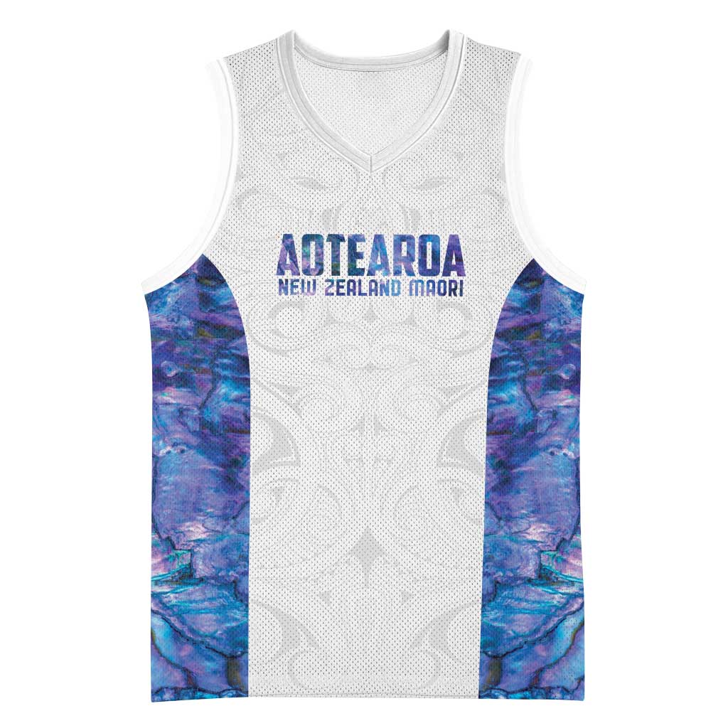 Custom New Zealand Aotearoa Basketball Jersey Purple Maori Paua Shell Indigenous LT9 Unisex Purple - Polynesian Pride