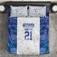 Custom New Zealand Aotearoa Bedding Set Purple Maori Paua Shell Indigenous - Polynesian Pride