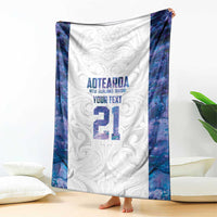 Custom New Zealand Aotearoa Blanket Purple Maori Paua Shell Indigenous LT9 - Polynesian Pride
