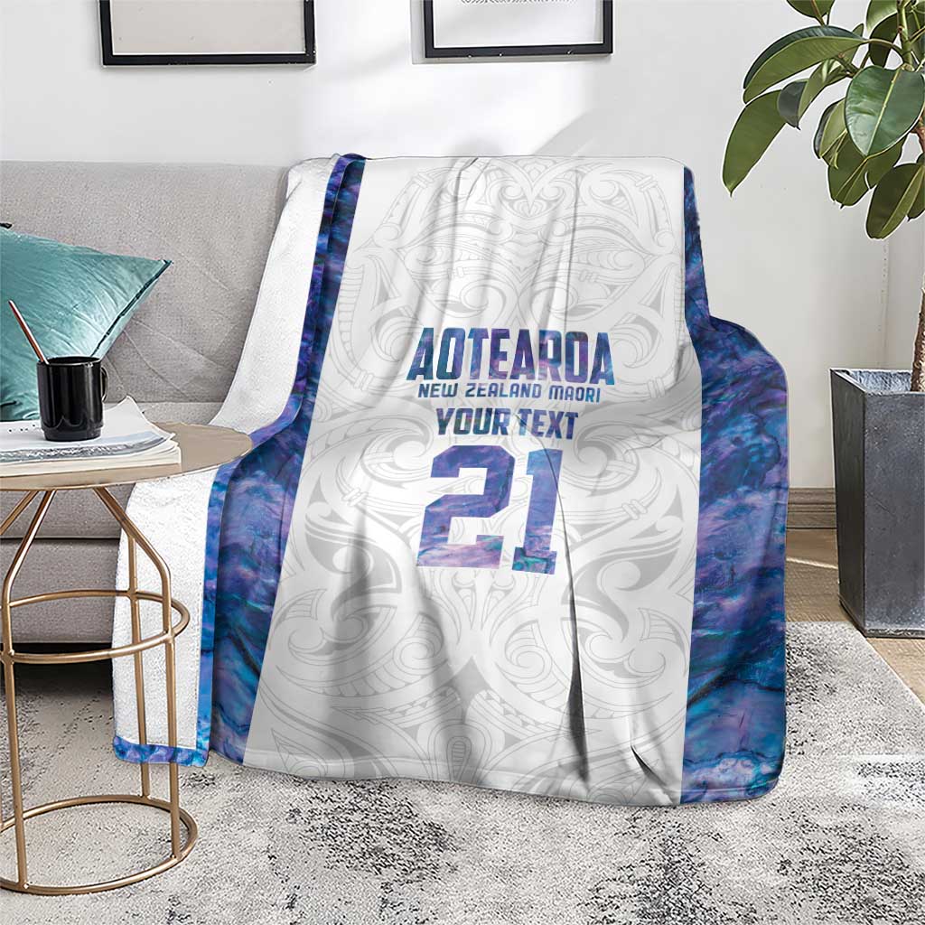 Custom New Zealand Aotearoa Blanket Purple Maori Paua Shell Indigenous LT9 - Polynesian Pride