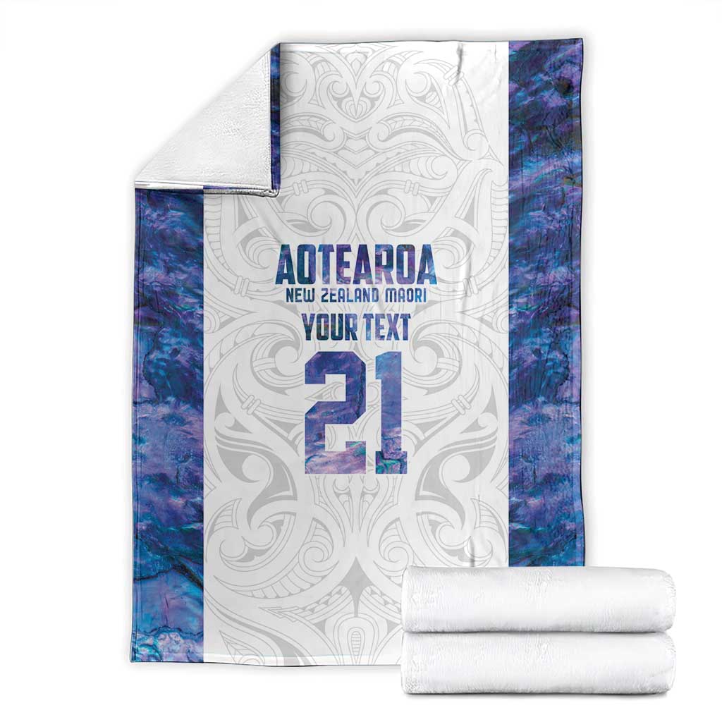 Custom New Zealand Aotearoa Blanket Purple Maori Paua Shell Indigenous LT9 - Polynesian Pride