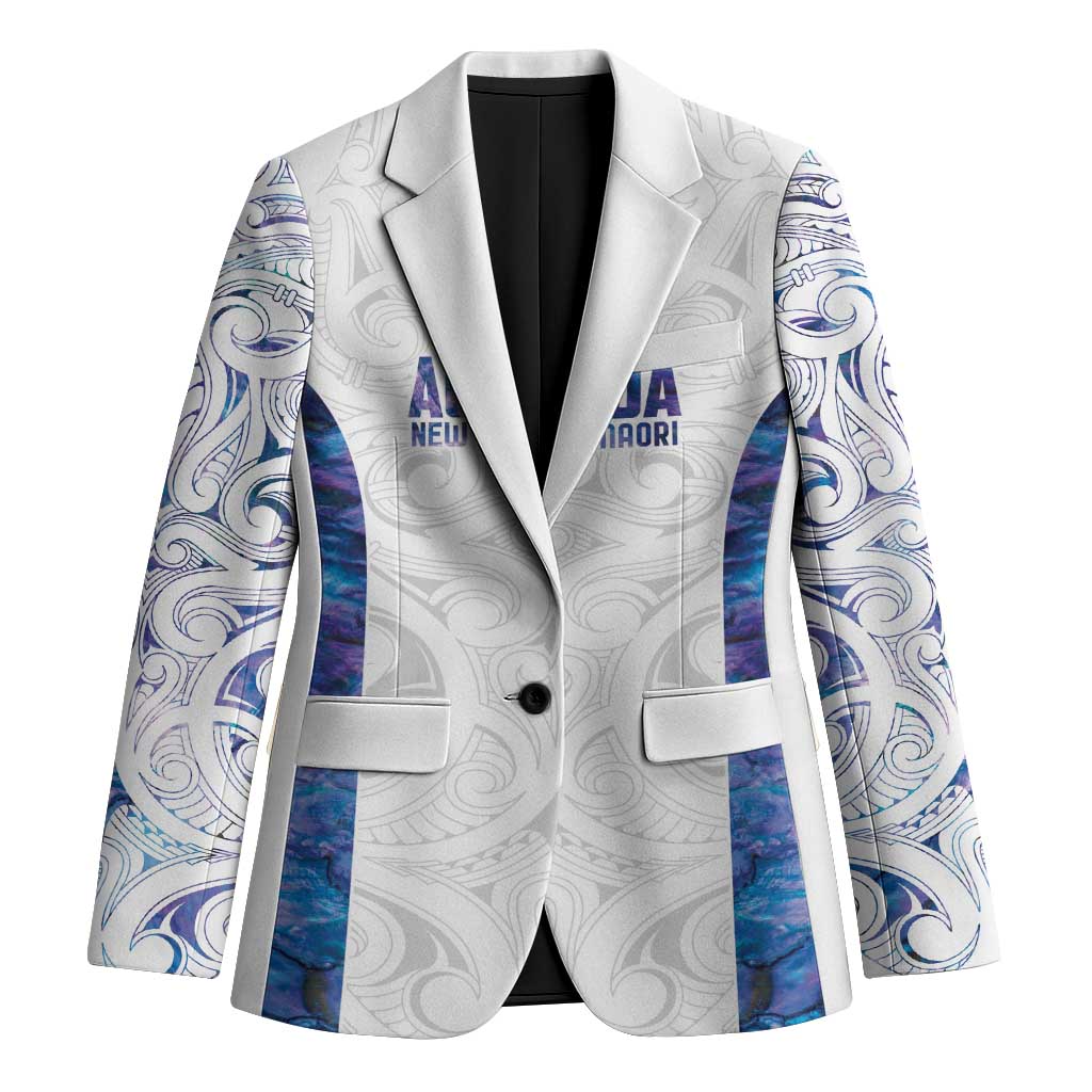 Custom New Zealand Aotearoa Blazer Purple Maori Paua Shell Indigenous LT9 Unisex Purple - Polynesian Pride