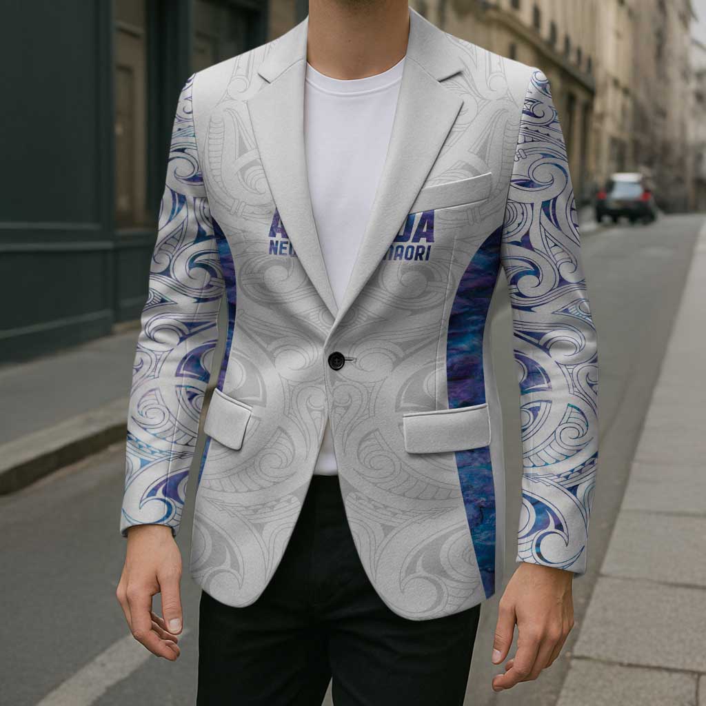 Custom New Zealand Aotearoa Blazer Purple Maori Paua Shell Indigenous LT9 - Polynesian Pride