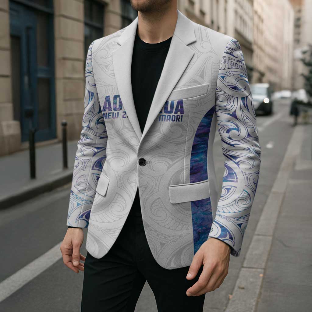 Custom New Zealand Aotearoa Blazer Purple Maori Paua Shell Indigenous LT9 - Polynesian Pride