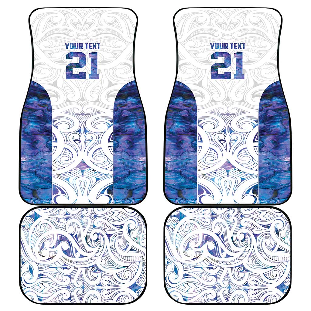 Custom New Zealand Aotearoa Car Mats Purple Maori Paua Shell Indigenous - Polynesian Pride