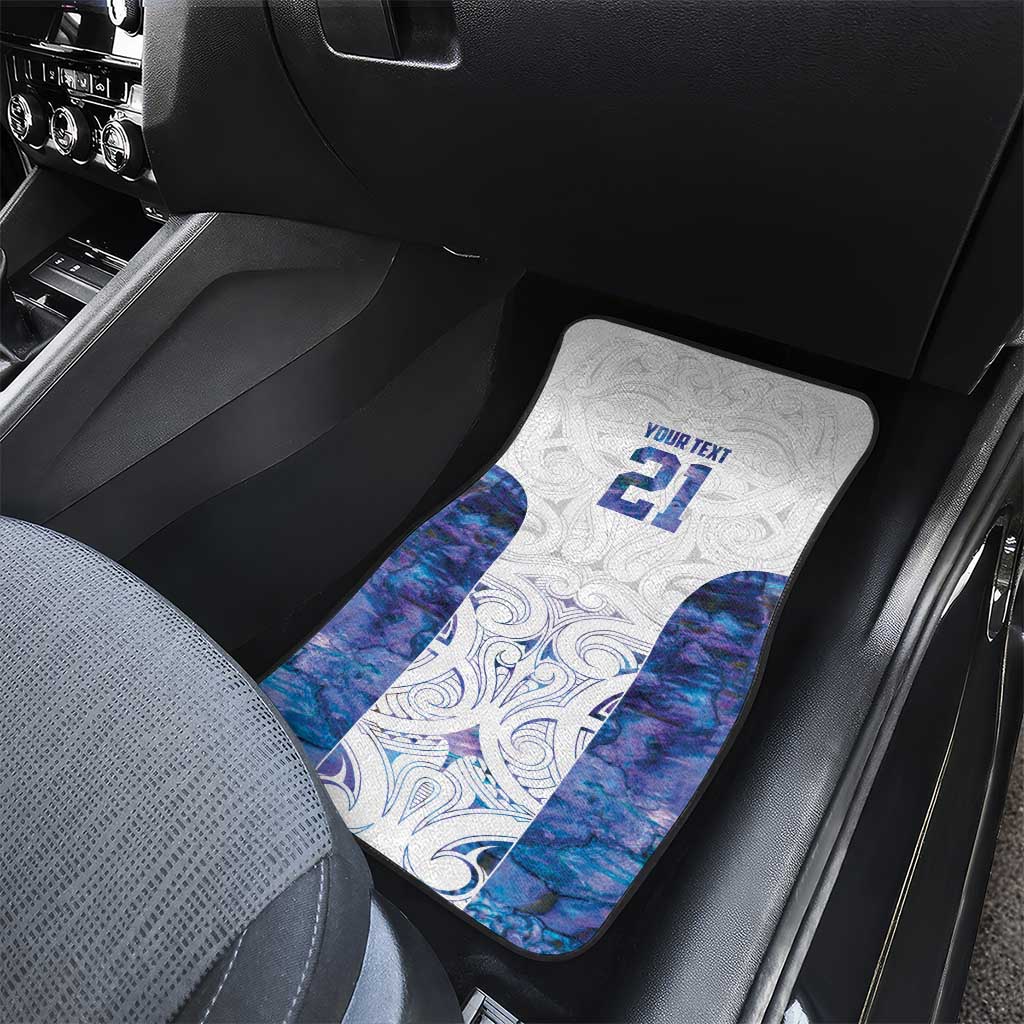 Custom New Zealand Aotearoa Car Mats Purple Maori Paua Shell Indigenous - Polynesian Pride