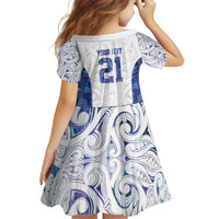 Custom New Zealand Aotearoa Family Matching Off The Shoulder Long Sleeve Dress and Hawaiian Shirt Purple Maori Paua Shell Indigenous - Polynesian Pride
