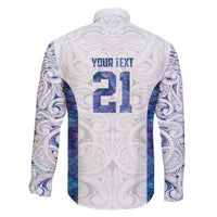 Custom New Zealand Aotearoa Family Matching Off The Shoulder Long Sleeve Dress and Hawaiian Shirt Purple Maori Paua Shell Indigenous - Polynesian Pride