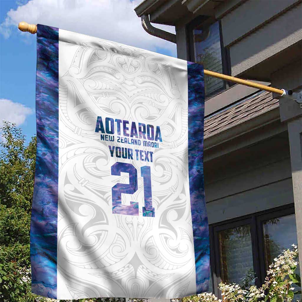 Custom New Zealand Aotearoa Garden Flag Purple Maori Paua Shell Indigenous LT9 - Polynesian Pride