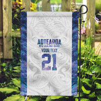 Custom New Zealand Aotearoa Garden Flag Purple Maori Paua Shell Indigenous LT9 Garden Flag Purple - Polynesian Pride