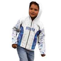 Custom New Zealand Aotearoa Kid Hoodie Purple Maori Paua Shell Indigenous - Polynesian Pride